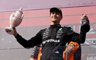 George Russell on the podium after his P3 finish at the Hungarian Grand Prix - Source: Getty